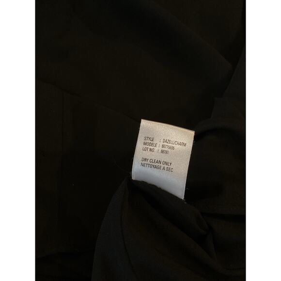 Theory Dazell Charm puff short sleeve Mini Dress Shift Scoop Neck Black Viscose - Picture 9 of 11